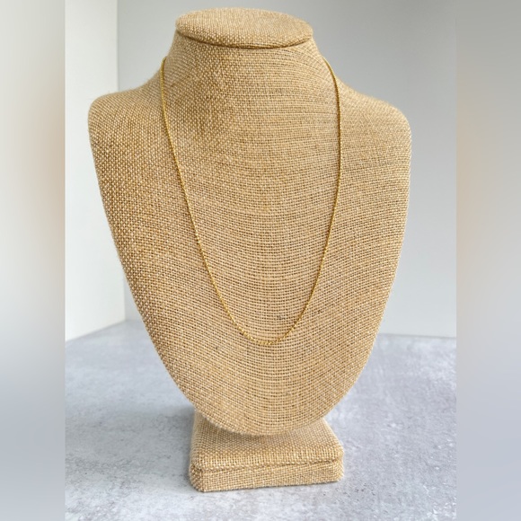 22” Gold Ball Chain Necklace Sterling Silver Gold Vermeil - Picture 1 of 3